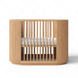 Sageliving <span class=keywords><strong>Lit</strong></span> de bébé classique en teck massif avec matelas <span class=keywords><strong>bio</strong></span> <span class=keywords><strong>Lit</strong></span> de bébé en <span class=keywords><strong>bois</strong></span> naturel pour pépinière - Product Image 3