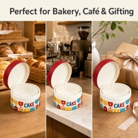 Emballage personnalisé en tube de papier recyclé de qualité alimentaire biodégradable pour la pâtisserie, les gâteaux, les desserts, boîte cylindrique écologique