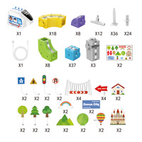 186 pièces Blocs de construction magnétiques pour train, Jouet de train magnétique pour enfants, Ensemble de rails de train DIY, Jouet éducatif STEM