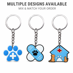 Porte-clés PVC pour vétérinaire, breloque mignonne chien chat, idéal pour la promotion des cliniques vétérinaires, cadeau personnalisé avec logo, vente en gros - Product Image 6