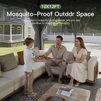 Toit rigide en aluminium thermolaqué de haute qualité avec cadre en acrylique, double couche, ventilation intégrée, écologique et équipé d'un moustiquaire