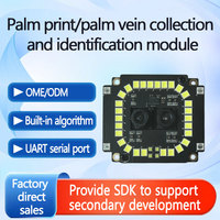 Módulo de Cámara con Sensor de Venas de la Palma de la Mano de Respuesta Rápida, Puerto Serie UART para Microcontrolador, Control de Acceso y Registro de Asistencia