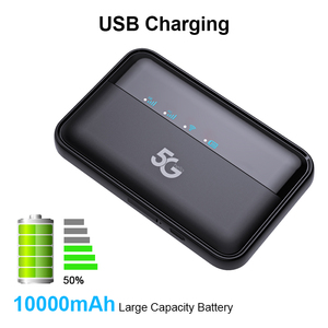 MiFi mobile sans fil portable 5G léger avec batterie externe 10000mAh et Wifi6 pour les professionnels en déplacement avec Esim disponible - Product Image 2