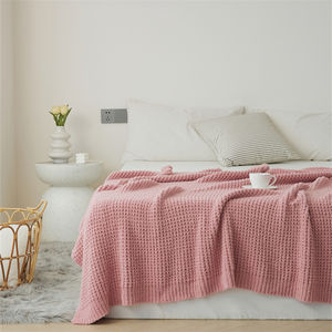 Sıcak satış 100% mikrofiber peluş bulanık waffle örgü atmak için ev dekorasyon kanepe NR - Product Image 3