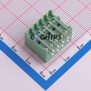 KF2EDGKRH-3.5-2*5P Plug-in Terminal Block Bent Lead Through Hole,P=3.5mm Board-to-Board / Socket - Closed 2x5P 3.5mm Green - Product Image 2