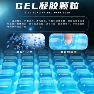 Gel <b>Memory</b> Foam <b>Pillow</b> 60x40x12cm Rectangle Light Blue Temperature Regulating Bed <b>Pillow</b> - Product Image 4