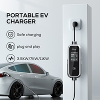 Nouvelle station de recharge portable pour véhicules électriques AC 7 kW, étanche IP65, résistance à la tension AC 2000 V, longueur de câble de 5 m, type 1 pour véhicules électriques