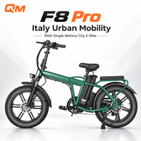 Vélo électrique pliable QMWHEEL F8 Pro Italie, 20 pouces, 250W, 48V, 35Ah, longue autonomie, vente en gros