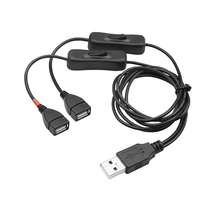 Cable de tira led de CC con interruptor USB, cable macho a hembra con interruptor de 1/2"