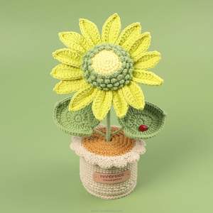 Maceta de Girasol Tejida a Mano para Decoración del Hogar, Navidad, Halloween, Graduación, Día de la Madre, Pascua, Venta al por Mayor - Product Image 6