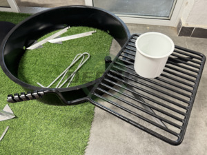 Fosses rondes en acier émaillé non toxique à haute température de style ADA avec grille de cuisson - Product Image 4