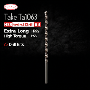 Foret hélicoïdal HSS Ttake Ta1063 extra long à couple élevé, forets HSS Co - Product Image 3