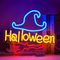 Série Halloween : Enseigne néon LED fantôme, citrouille, squelette – Lumière murale en acrylique personnalisable pour décoration murale intérieure de fête d'Halloween