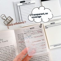 Blocs-notes adhésifs transparents en PET, imperméables, pour marquage, planification, notes, grilles et enregistrements – Idéaux pour la rentrée scolaire
