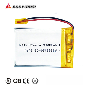 IEC62133 KC UL approved 3,7 v 1500mAh lithium ion lipo battery 853450 - Product Image 2