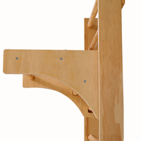 Échelle suédoise en bois avec barres de gymnastique et barre de traction réglable pour la physiothérapie et la gymnastique à domicile