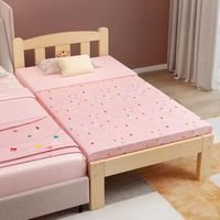 Meubles pour enfants tendance en bois massif avec barrière de sécurité, lit bébé extensible et mobile pour garçons et filles