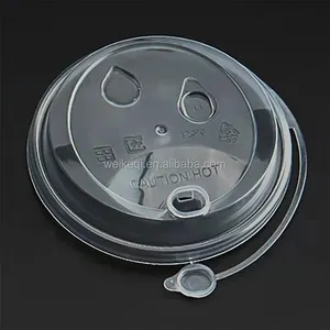 Hot Sell 80mm 90mm PS Lid For Paper Coffee Cup Disposable White Black 8oz 10oz 12oz 16oz Hot Drink Cup PS Plastic Lids