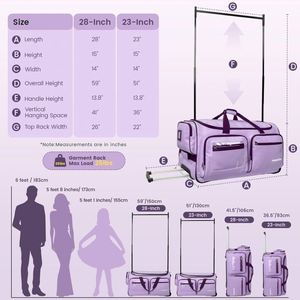 Free sample <b>Dance</b> <b>Costume</b> Duffel Rolling <b>Dance</b> <b>Bag</b> with Rack, Best Selling Wheeled Collapsible Rolling Garment Rack/Luggage <b>Bags</b> - Product Image 3