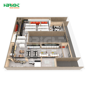 Solution complète de rayonnage métallique robuste pour magasins de détail avec installation murale à 5 étagères, du design 3D à la mise en place des étagères - Product Image 3