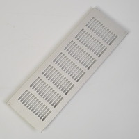 Grille d'aération à fentes longues en aluminium, sur mesure, pour armoire, finition noire thermolaquée