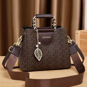 Luxury Ladies Handbags Chain Decoration Two Handles Zip Logo China Market Wholesale Price <b>Cheap</b> Luxury Handbags for Women - Product Image 1