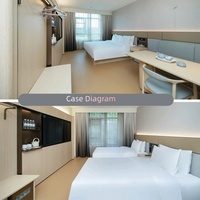 Mobilier d'hôtel à usage commercial, ensemble complet pour chambre standard, sur mesure, en cuir véritable, pour appartement et gîte, simple/double, spécifique au type de chambre