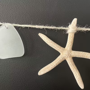 Guirnalda de Conchas Marinas Azules y Verdes Hechas a Mano de 78.7 Pulgadas, Decoración de Pared con Estrellas de Mar, Cinta para Árbol de Navidad, Regalo de Cumpleaños - Product Image 4