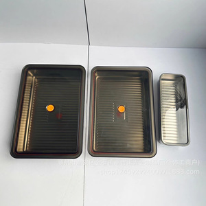 Food Storage <b>Container</b> 304 Stainless Steel Rectangle Clip-on Lid Dumpling Freezer <b>Box</b> Household Kitchen Use - Product Image 2