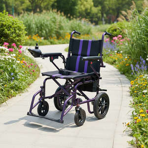 כסא גלגלים חשמלי קל משקל ורב מכר עם מנוע 180W, סוללת עופרת-חומצה 12AH, טווח נסיעה 15 ק\"מ, מתקפל. - Product Image 1