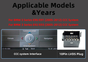 10,25 "Android 14 GPS Navigation Autoradio für BMW E90 E91 E92 E93 320i Serie 2005-2012 Bildschirm Multimedia Audio Stereo Idriver - Product Image 2