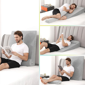 Memory Foam <strong>Bed</strong> Wedge Pillow with Jacquard Cover <strong>for</strong> Sleeping, Acid Reflux Support, <strong>Back</strong> Support and Elevated Head <strong>Rest</strong> - Product Image 3