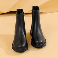 Bottes d'hiver chaudes pour femmes, doublées de polaire, bout rond, semelle plate et souple, bottes de neige polyvalentes, OEM