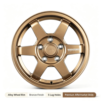 Rines de Aleación Forjada Nuevos Estilo Bronce de 17 Pulgadas con Diseño Cóncavo de Alto Rendimiento para Autos de Pasajeros