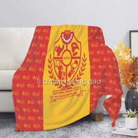 Couverture en flanelle NSPDK pour sororité, vente en gros, très populaire, chaude et confortable, pour canapé, lit ou voiture, design personnalisé