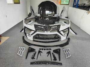 New Half Forged Carbon Fiber M Wide Body Kit for Lamborghini <strong>Urus</strong> Includes Front Bumper Rear Bumper Exhaust Pipe Spoiler Front