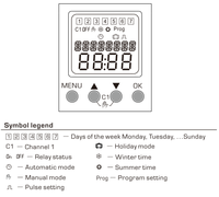 RELETEK RD-TPD1 Saklar Timer Digital Miniatur Satu Kanal, Dapat Diprogram Waktu Mingguan, Daya Tinggi AC220V-240V, Proteksi Tertutup