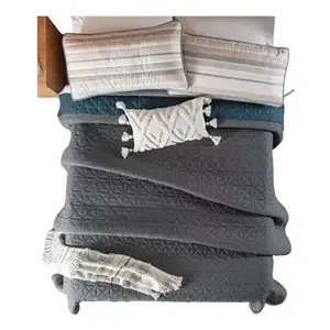 Edredón Doble Cobalt de 220x235 cm, Acolchado, de Poliéster, Reversible, para las Cuatro Estaciones - Product Image 4