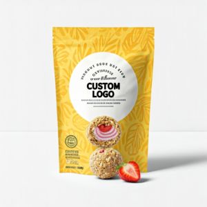 ถุงแบบตั้งทำจากวัสดุรีไซเคิลสำหรับสัตว์เลี้ยงทำจากช็อคโกแลตคาราเมลฟัดจ์ - Product Image 1