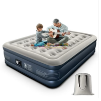 Matelas Gonflable avec Logo Personnalisé, Matelas d'Air Simple avec Pompe Intégrée, Lit Gonflable Portable pour Camping et Extérieur