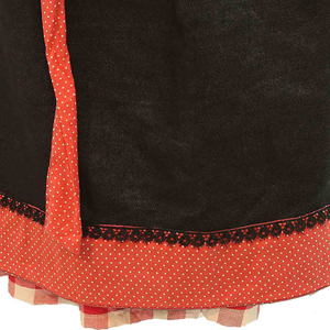 Vestido Tradicional Dirndl al por Mayor para Mujer, Rojo a Cuadros, con Delantal, Corsé Ajustado, Largo Midi, Estilo Vintage para Festivales, Mezcla de Algodón, Manga Casquillo - Product Image 6