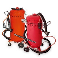 Machine de sablage à récupération automatique de 28 gallons Machine de nettoyage d'enlèvement de peinture de sablage d'huile de dérouillage portable mobile