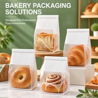 Sac à pain compostable en kraft avec fermeture auto-adhésive, emballage alimentaire personnalisé pour hamburgers et produits frais, fabrication OEM ODM