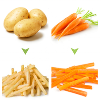 Frietjes Groente Fruit Kubus Snijmachine Aardappelchips Verwerking Strip Cutter Voor Industrieën
