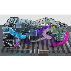 معدات لعب ناعمة للأطفال، ملعب داخلي تجاري مع زلاقات عملاقة وميزات تسلق، صديقة للبيئة وقابلة للتخصيص بأحجام مختلفة للبيع - Product Image 1