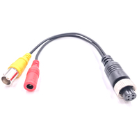 Câble adaptateur tête 4P Aviation femelle vers RCA vidéo alimentation DC compatible avec caméra/moniteur/unité principale