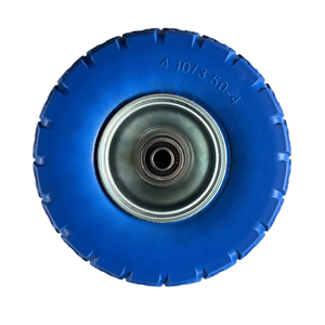 4,<span class=keywords><strong>10</strong></span>/3,50-4 Rueda de espuma de PU sólida Neumático de poliuretano de <span class=keywords><strong>10</strong></span> pulgadas Nuevas ruedas planas a prueba de pinchazos para carretilla Trolley <span class=keywords><strong>Dolly</strong></span> - Product Image 2