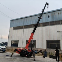 Vente directe usine – Grue araignée mobile pliable de type chenillé, petite grue araignée à bras télescopique, capacité 3 tonnes, hauteur de levage 10 m