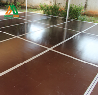 Plancher de scène de danse en contreplaqué avec cadre en aluminium de 60 cm de hauteur, revêtement en cassette pour tente de réception