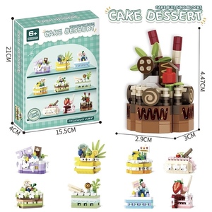 ชุดตัวต่อบล็อกสร้างสรรค์หลากสีสัน ของเล่นเด็ก ชุดทำขนมเค้กจิ๋ว ของเล่นโมเดลเค้กวันเกิด ของเล่นตัวต่อพลาสติก - Product Image 2